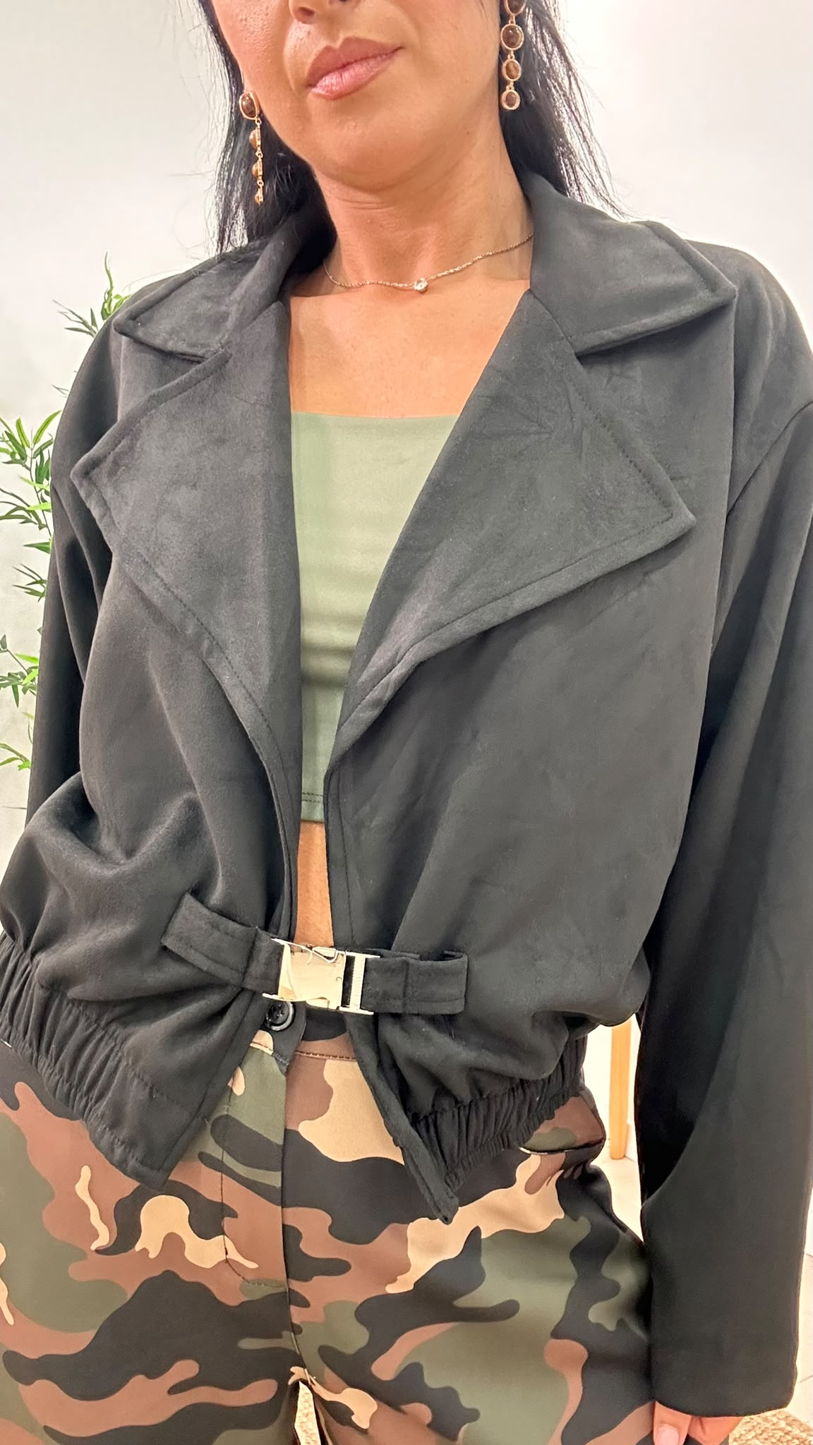 BOMBER PELE DE PESSEGO C/FECHO FIVELA